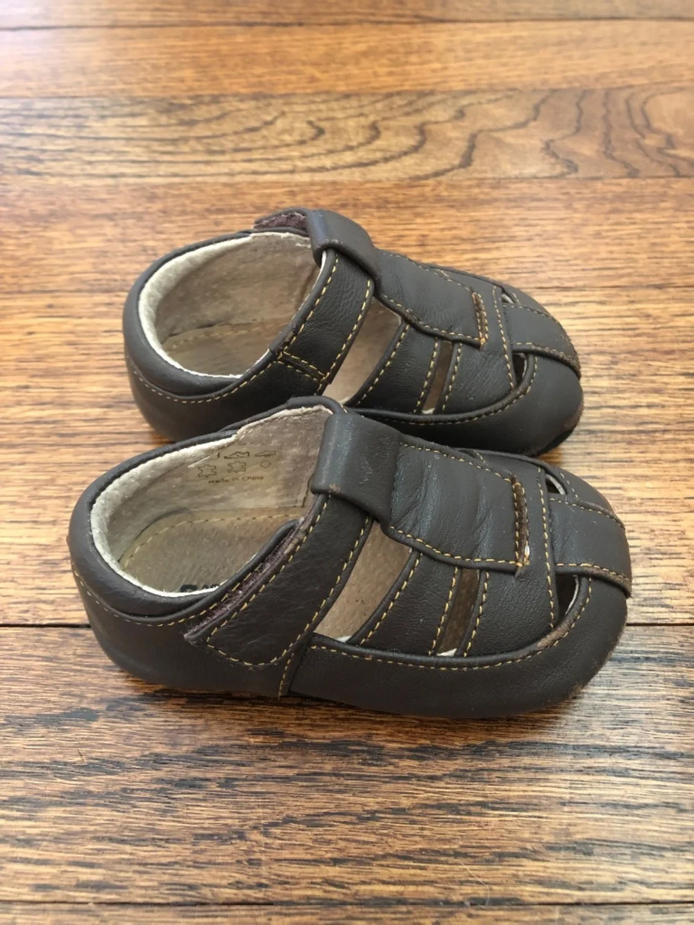 See Kai Run Patrick Fisherman Sandal, Brown, Size 6-9 months